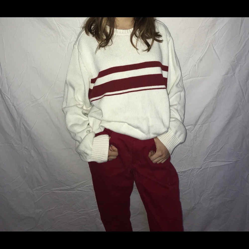 Red Striped Vintage Sweater
